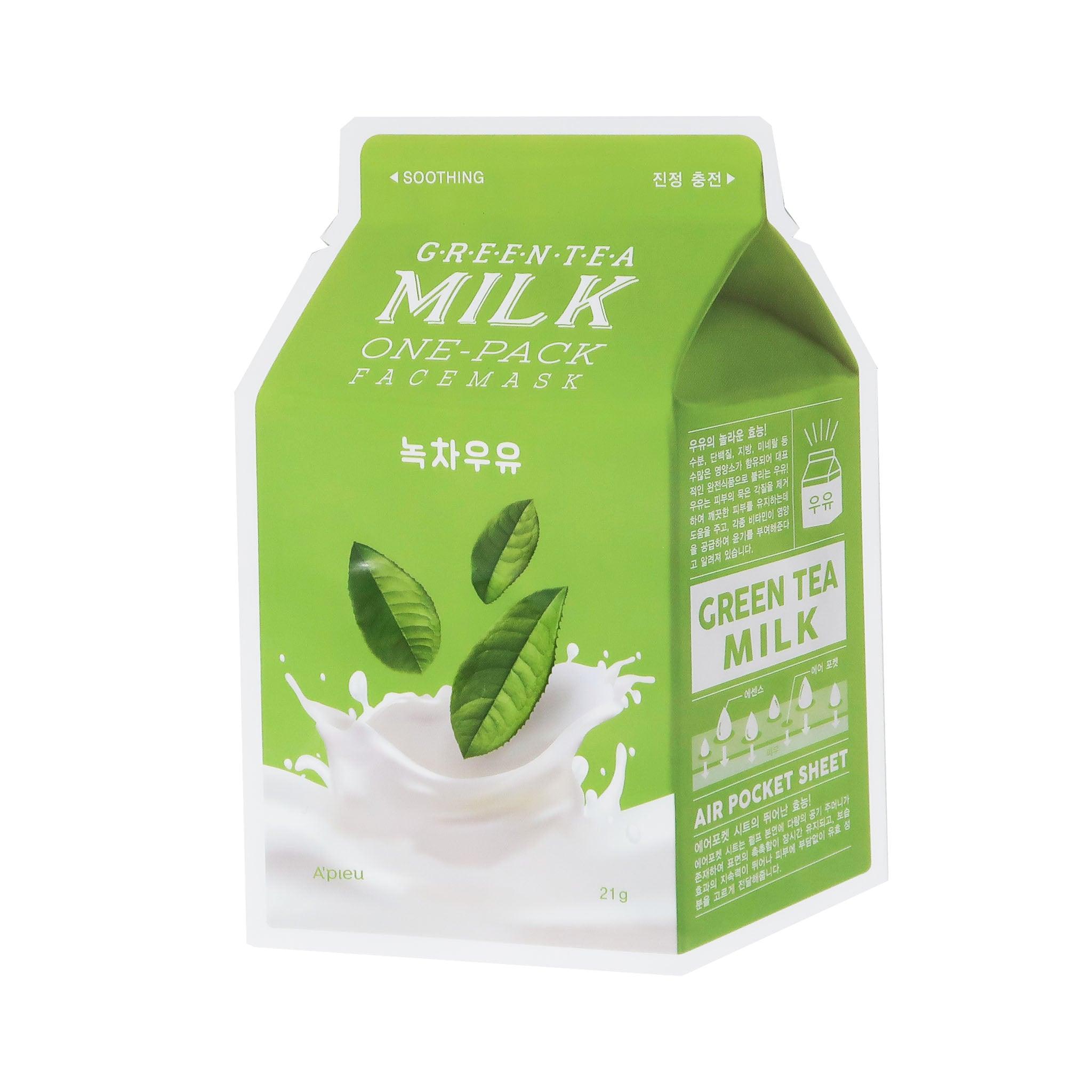 A’PIEU Milk One Pack – Green Tea (Soothing) [1PC]