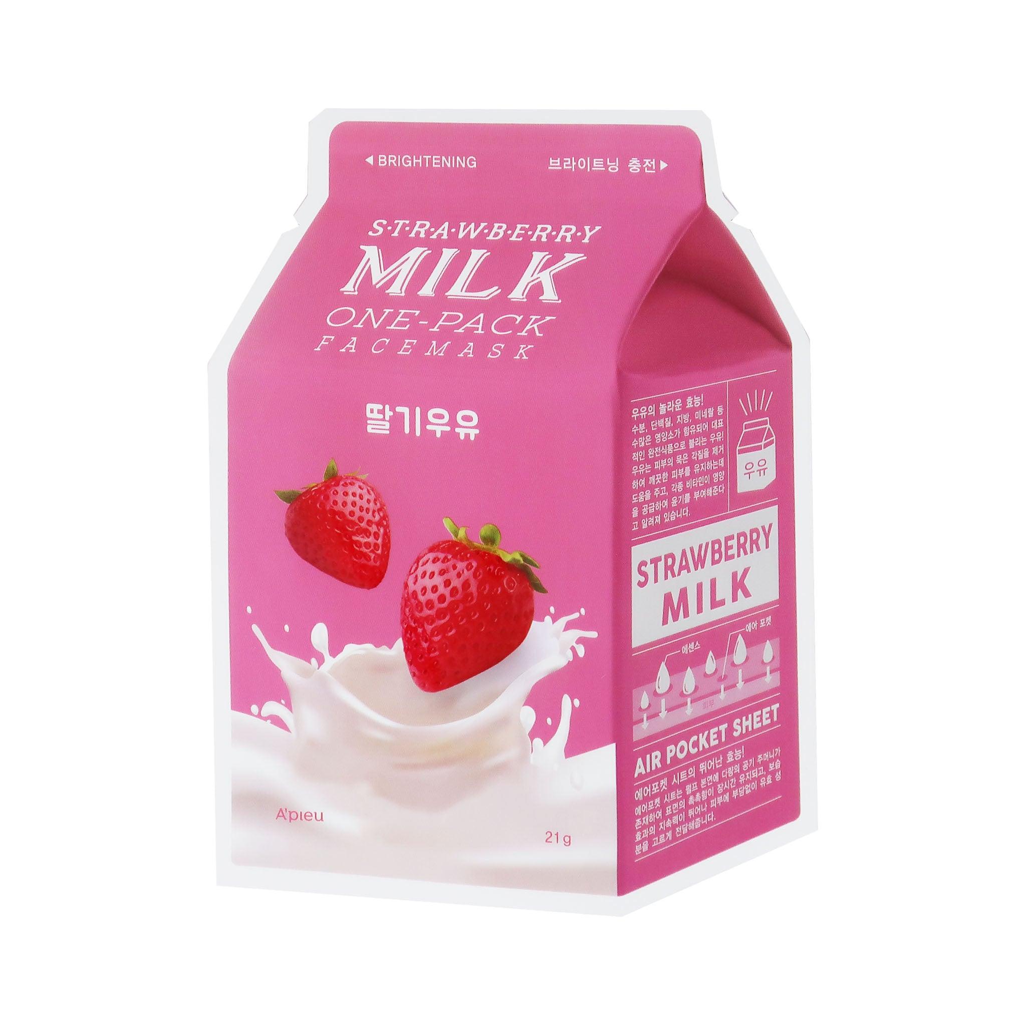 A’PIEU Milk One Pack – Strawberry (Brightening) [1PC]