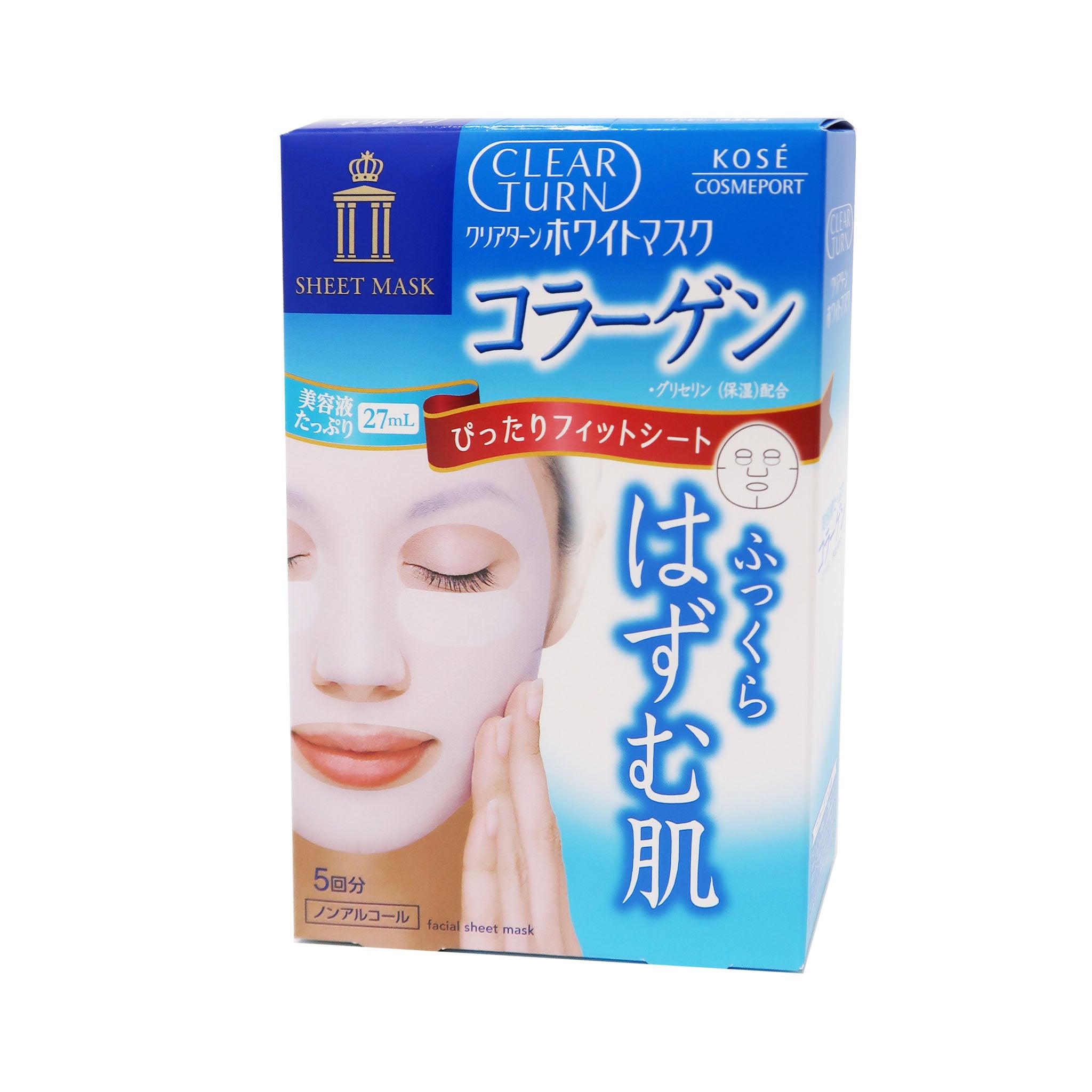KOSE COSMEPORT Clear Turn White Mask - Collagen [5PC]